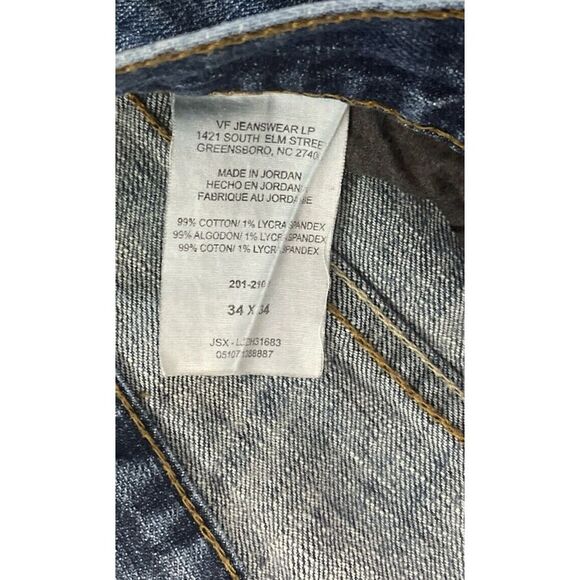 Vintage✨Lee Jeans Men's 34x34 Blue Denim Slim Fit Straight Leg Classic - Picture 3 of 5